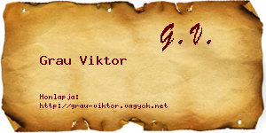 Grau Viktor névjegykártya